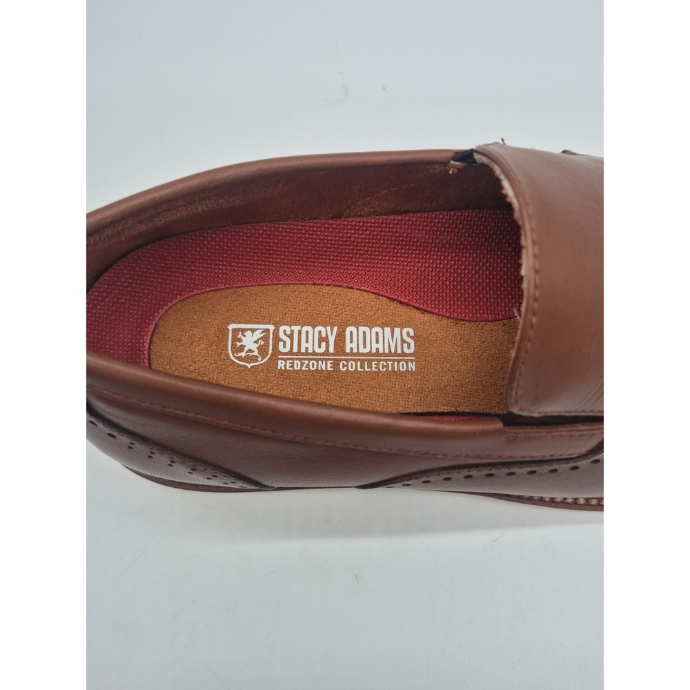Stacy Adams Wellington Chocolate Smooth Leather Moc Toe Loafer (USA Men Size 7M) - Picture 4 of 12